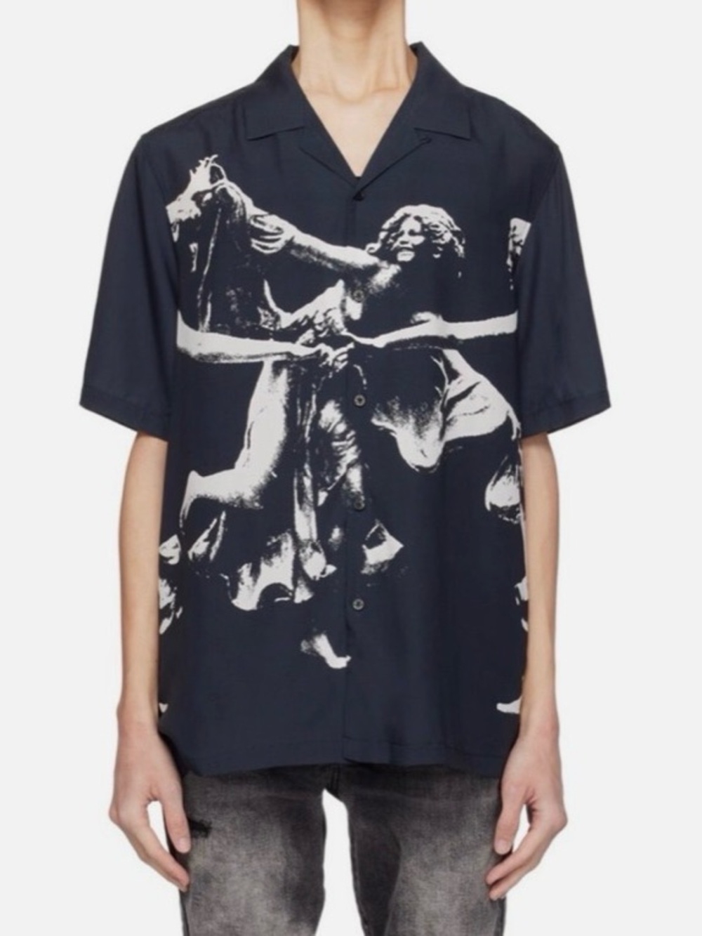 Ksubi Black Graphic Short-Sleeve Men's Shirt